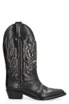DSQUARED2 WOMEN'S POINTY TOE CONTRAST STITCH WESTERN BOOTS