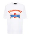 Dsquared2 T-shirt Aus Baumwolle Mit Logodruck In Weiss
