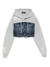 Dsquared2 Blue  Gray Sweatshirts In Medium Wash