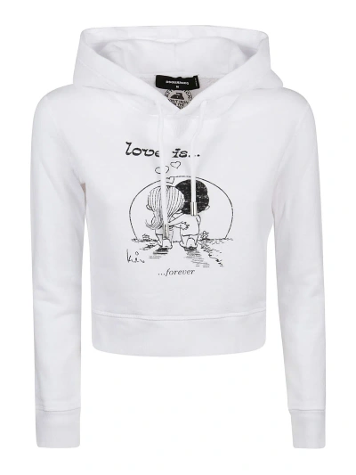 Dsquared2 Love Is Forever Sweatshirt In White