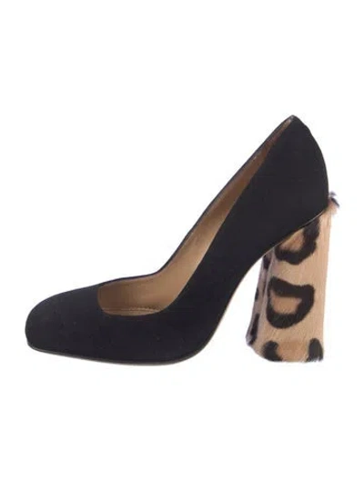 Pre-owned Dsquared2 Suede Animal Print Pumps In Blue