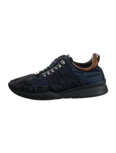Pre-owned Dsquared2 Suede Athletic Sneakers In Blue