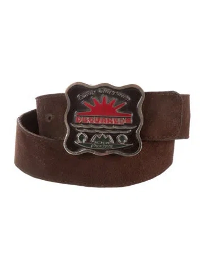 Pre-owned Dsquared2 Suede Buckle In Brown