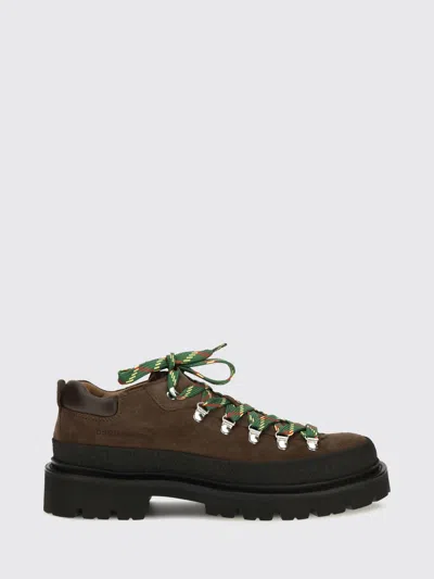 Dsquared2 Suede Calfskin Derby Shoes With A Notched Sole In Animal Print