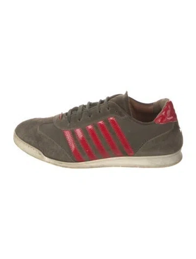 Pre-owned Dsquared2 Suede Colorblock Pattern Sneakers In Neutral