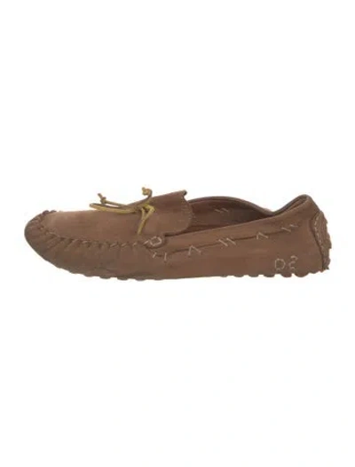 Pre-owned Dsquared2 Suede Drivers In Brown