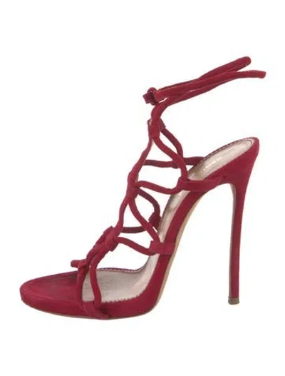 Pre-owned Dsquared2 Suede Gladiator Sandals In Red