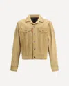 Dsquared2 Men Suede Jacket In Gold
