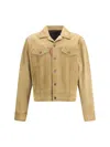 Dsquared2 Men Suede Jacket In Nude