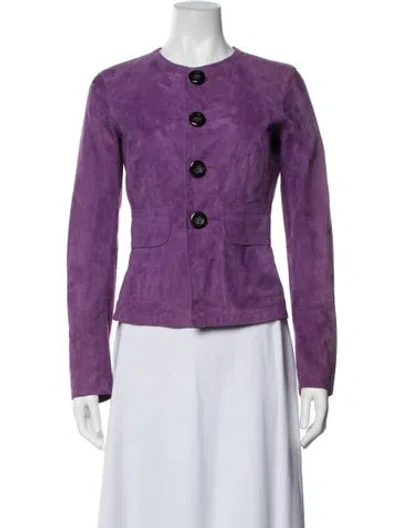 Pre-owned Dsquared2 Suede Jacket In Purple