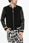 Dsquared2 Suede Jacket With Contrasting Details In Black