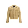 Dsquared2 Men Suede Jacket In Yellow