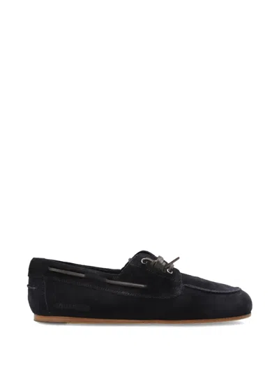 Dsquared2 Suede Lace-up Boat Shoes In Blue