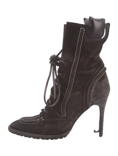Pre-owned Dsquared2 Suede Lace-up Boots In Brown