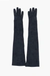 Dsquared2 Suede Leather Gloves With Buttons