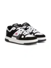 Dsquared2 Suede Leather Panel Sneakers In Black