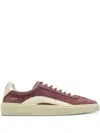 Dsquared2 Suede Low-top Sneakers In Burgundy
