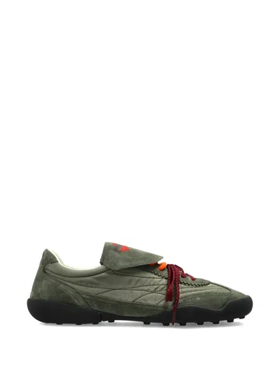 Dsquared2 Suede Panelled Sneakers In Green
