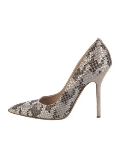 Pre-owned Dsquared2 Suede Printed Pumps In Neutral