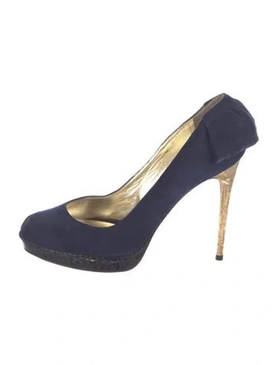Pre-owned Dsquared2 Suede Pumps In Blue
