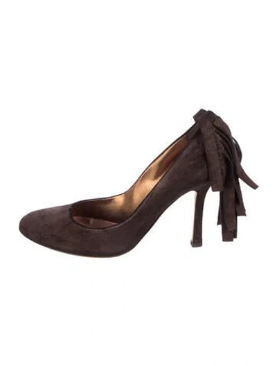 Pre-owned Dsquared2 Suede Pumps In Brown