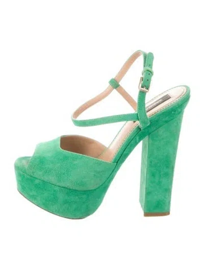 Pre-owned Dsquared2 Suede Pumps In Green