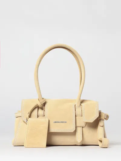 Dsquared2 Suede Shoulder Bag In Yellow