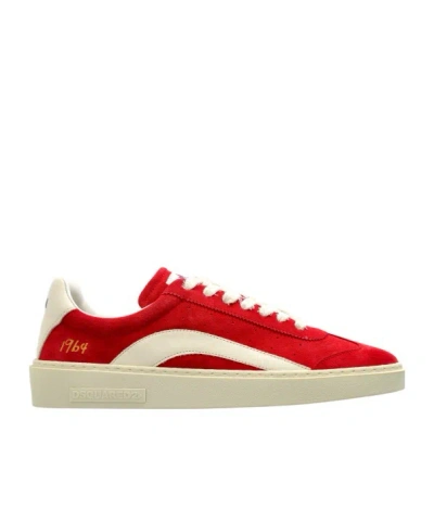 DSQUARED2 DSQUARED2 ROUND-TOE LACE-UP SNEAKERS
