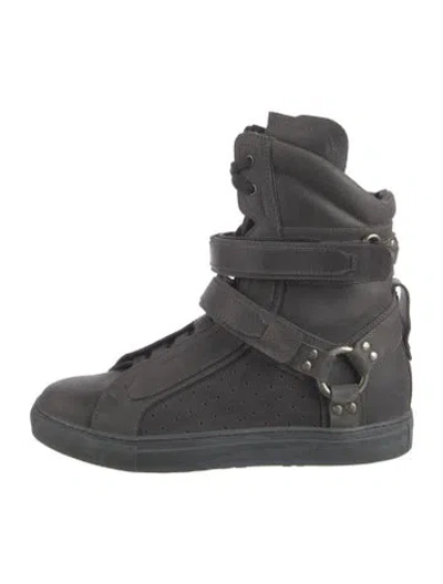 Pre-owned Dsquared2 Suede Sneakers In Grey