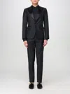 Dsquared2 Wool And Silk Side Vents 1-button Suit In Schwarz