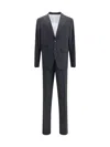 Dsquared2 Black Fleece Wool Two-piece Suit In Blue