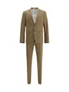 Dsquared2 Einreihiger Baumwollanzug In Berlin-passform In Brown