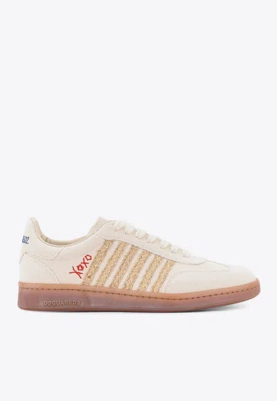 Dsquared2 Summer Lovers Canvas And Raffia Sneakers