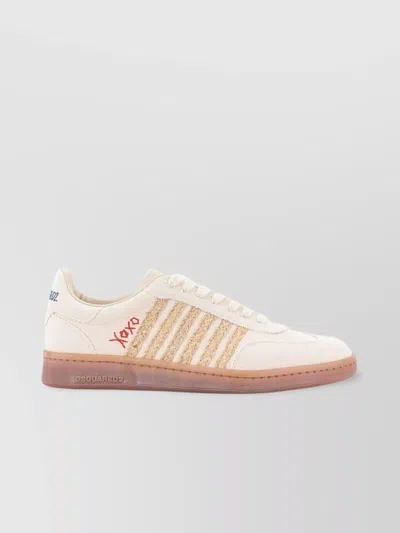 DSQUARED2 SUMMER LOVERS CANVAS AND RAFIA SNEAKERS
