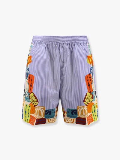 Dsquared2 Summer Lovers Cotton Bermuda Shorts In Blue