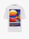 Dsquared2 Summer Lovers Cotton T-shirt With Multicolor Print In White