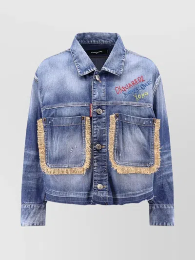 DSQUARED2 SUMMER LOVERS DENIM JACKET RAFIA PROFILES