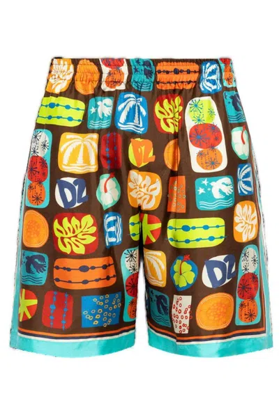 DSQUARED2 SUMMER LOVERS ELASTIC WAIST BOXER SHORTS