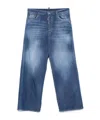 Dsquared2 Classic Five-pocket Jeans With Subtle Fading And Distressing In Navy Blue