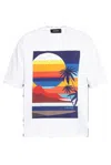 Dsquared2 Summer Lovers Cotton T-shirt With Multicolor Print