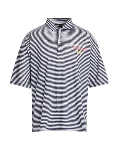 Dsquared2 Summer Lovers Man Polo Shirt Blue Size L Linen