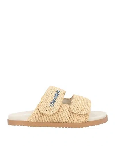 Dsquared2 Summer Lovers Man Sandals Beige Size 9 Natural Raffia