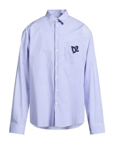 Dsquared2 Summer Lovers Man Shirt Blue Size L Cotton