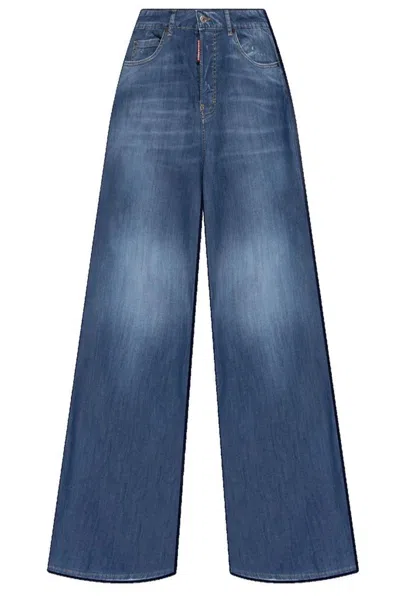Dsquared2 Summer Lovers Medium Wash Traveller Jeans In Blue