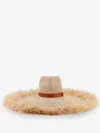 Dsquared2 Raffia Hat In Beige