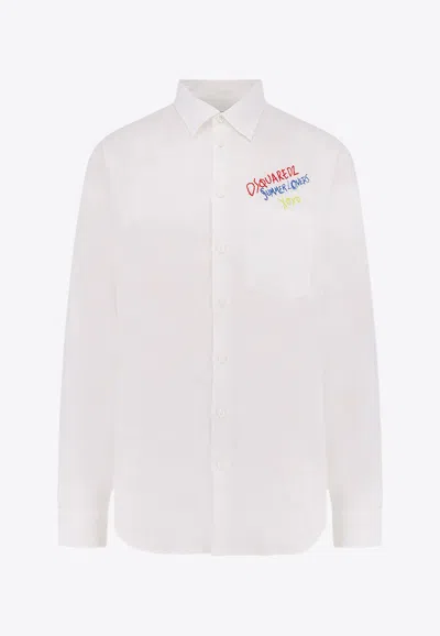Dsquared2 Summer Lovers Oversized Linen Shirt
