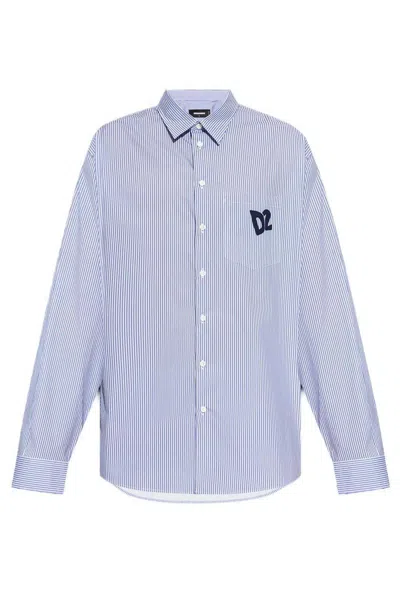 Dsquared2 Summer Lovers Oversized Pinstriped Shirt