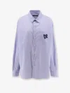Dsquared2 Summer Lovers Oversized Striped Cotton Shirt In Blue