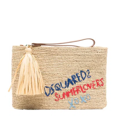 Dsquared2 Summer Lovers Pouch Bag In Sand