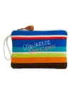 Dsquared2 Summer Lovers Striped Clutch Bag In Multi